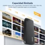 iDsonix 512GB USB 3.2 Gen 2 External Hard Drive Portable SSD Up to 1000MB/s with 2-in-1 USB-C Cable, Compatible with Xbox, PS5, Mac, PC, Laptop and Camera (i10PRO) - Imagen 6