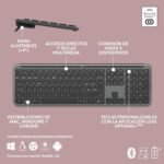Logitech Signature Slim K950, Wireless Keyboard, Alternation Between Devices, Discrete Typing, Bluetooth, Multi-OS, Windows, Mac, Chrome, QWERTY ESP, Graphite - Imagen 10