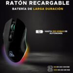 The G-Lab - Kult Helium - Wireless Gaming Mouse - 800 to 6400 dpi Optical Sensor, 7 Color Backlight, 6 Buttons - Comfortable and Lightweight - PC/Mac/PS4/PS5 - Wireless Gaming Mouse - Black - Imagen 5