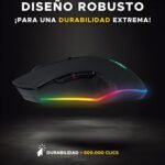 The G-Lab - Kult Helium - Wireless Gaming Mouse - 800 to 6400 dpi Optical Sensor, 7 Color Backlight, 6 Buttons - Comfortable and Lightweight - PC/Mac/PS4/PS5 - Wireless Gaming Mouse - Black - Imagen 7