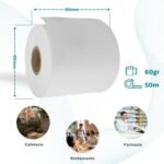 Thermal Paper 80x80mm - 50 Rolls Thermal Printer Paper and POS - Ticket Sheets - Compatible Printer, Cash Register and Scales - BPA Free - 60 Gr - 50 Meter/Roll - La Casa del POS - Image 3