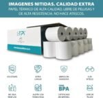 Thermal Paper 80x80mm - 50 Rolls Thermal Printer Paper and POS - Ticket Sheets - Compatible Printer, Cash Register and Scales - BPA Free - 60 Gr - 50 Meter/Roll - La Casa del POS - Image 6