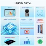 UMIDIGI G5 Tab Tablet 10.1 Inch, 8GB+128GB (TF 1TB) Android Tablet, Octa-Core Processor, 6000mAh, Widevine L1 HD Streaming, 13MP+8MP Dual Camera, 4G LTE SIM & GPS, WiFi/BT5.0 - Image 3