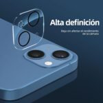 NEW'C 3 x Screen Protector for iPhone 13 (6.1 Inches) and 3 x Camera Lens Protector – Tempered Glass + Anti-Dust Plug – Ultra Resistant – Bubble-Free – 9H Hardness - Image 3