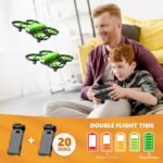 Mini Drone with 1080P HD Camera, RC Quadcopter with App WiFi FPV 3D Flips, Headless Mode, Altitude Stabilization, 3 Speeds Gifts for Beginners and Kids, 2 Batteries - Imagen 8