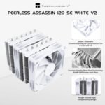 Thermalright Peerless Assassin 120 SE V2 CPU Air Cooler - 6 Heat Pipes AGHP GEN 5.0 Technology | 1850 RPM 120mm PWM Fans, for Intel 1851/1700/115X/1200, AMD AM4/AM5 - Imagen 3
