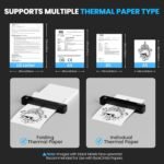 C80 A4 Thermal Portable Printer, A4 Bluetooth Paper Printer for Mobile Office, Compatible with Android and iOS Phones and Laptops - Imagen 7