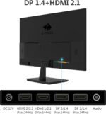 Z-Edge Gaming Monitor 4K 28 Inches UHD 3840 x 2160 144Hz, IPS PC Display 1 ms MPRT, 300 CD/m², FreeSync, HDR10, DP and HDMI, VESA Compatible, Black - Imagen 8