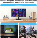 Z-Edge Gaming Monitor 4K 28 Inches UHD 3840 x 2160 144Hz, IPS PC Display 1 ms MPRT, 300 CD/m², FreeSync, HDR10, DP and HDMI, VESA Compatible, Black - Imagen 9