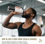 AMZCHEF 600ML Portable Blender, Digital Display and BPA Free Tumbler, Mini Blender with 6 Blades, USB-C Fast Charging for Shakes/Smoothies/Protein Powders - Black - Imagen 3