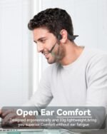 MONODEAL Bone Conduction Headphones with Microphone, Bluetooth 5.3 Open-Ear Open Earphones with Noise Cancelling Boom Microphone for Work, Driving, Home Office - Imagen 5