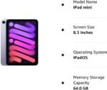2021 Apple iPad Mini 6 (Wi-Fi, 64GB) - Purple (Renewed) - Image 8