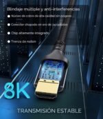 Certified HDMI Cable 2.1 10K 8K 2M, 48Gbps Ultra High Speed HDMI Cable with Ethernet 4K 240Hz 200Hz 165Hz 144Hz 120Hz 10K 8K 60Hz ARC eARC eARC Netflix HDCP2.3 HDR10+ PC Laptop RTX5090 TV Monitor - Imagen 4