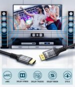 Certified HDMI Cable 2.1 10K 8K 2M, 48Gbps Ultra High Speed HDMI Cable with Ethernet 4K 240Hz 200Hz 165Hz 144Hz 120Hz 10K 8K 60Hz ARC eARC eARC Netflix HDCP2.3 HDR10+ PC Laptop RTX5090 TV Monitor - Imagen 5
