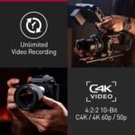 Panasonic LUMIX DC-S5M2XCE Mirrorless Full Frame Camera, LUMIX S 50mm F1.8 Lens, 4K 60P and 6K 30P Recording, Flip Screen, Wi-Fi, Phase Hybrid AF, Active IS, DMW-BLK22 Battery, Black - Imagen 7