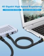 Cat 8 Ethernet Cable, 1m 2m 3m 5m 6m 8m 10m 20m 40Gbps 2000MHz SFTP Network Cable High Speed RJ45 Flat Lan Cable Gigabit Shielded Internet for PS5, PC, TV, Modem, Faster than Cat6/Cat6 7 (1. 6 feet) - Imagen 3