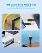 Cat 8 Ethernet Cable, 1m 2m 3m 5m 6m 8m 10m 20m 40Gbps 2000MHz SFTP Network Cable High Speed RJ45 Flat Lan Cable Gigabit Shielded Internet for PS5, PC, TV, Modem, Faster than Cat6/Cat6 7 (1. 6 feet) - Imagen 5