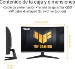 ASUS TUF Gaming VG27VQM1B 27-Inch Full HD Gaming Monitor, Curved, 280Hz, ELMB, 1ms Response Time, FreeSync Premium, 90% DCI-P3, DisplayWidget Center - Image 9
