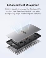 Lexar ES3 External SSD 2TB, Portable SSD USB3.2 Gen2, PSSD up to 1050MB/s Reading, 1000MB/s Write, External Solid State Drive Compatible with iPhone15 Series/Mac/PS5/XBOX(LES3XXX002T-RNSNG) - Image 4