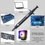 THERMALRIGHT TF7 Thermal Paste for Heatsink, Thermal Conductivity 12.8W/m. k-2g, Graphic CPU Thermal Paste (TF7 2g) - Imagen 5