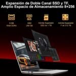 Ruzava Celeron N5095 Laptop 15.6 Inch 2.9 GHz Win11 Pro 8GB 256GB SSD Expansion 1TB 5G WiFi BT4.2 HDMl USB 3.0 Portable with Wireless Mouse and Spanish Keyboard Membrane – Silver-003 - Image 5