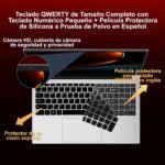 Ruzava Celeron N5095 Laptop 15.6 Inch 2.9 GHz Win11 Pro 8GB 256GB SSD Expansion 1TB 5G WiFi BT4.2 HDMl USB 3.0 Portable with Wireless Mouse and Spanish Keyboard Membrane – Silver-003 - Image 9