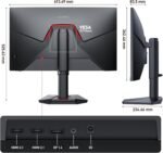 KOORUI G2741L 27" Gaming Monitor, UHD 2160P 160Hz / FHD 1080P 320Hz (Fast IPS, 1ms, Adaptive Sync, Rotary, Tilt, Height Adjustable, Eye Care, HDR400, 10Bit, 2xHDMI 2.1, DP 1.4) - Image 6