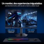 KOORUI G2741L 27" Gaming Monitor, UHD 2160P 160Hz / FHD 1080P 320Hz (Fast IPS, 1ms, Adaptive Sync, Rotary, Tilt, Height Adjustable, Eye Care, HDR400, 10Bit, 2xHDMI 2.1, DP 1.4) - Image 8