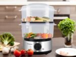 BEPER BC.261 5 Litre Steamer with Timer – Steamer Cooking Steamer Rice, Fish, Ravioli, Vegetables and Meat, BPA Free - Imagen 9
