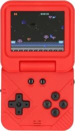 Silvergear® Consola de juegos portátil retro plegable en color rojo | 240 juegos clásicos | Consola de videojuegos compacta para niños y adultos | Pantalla a color de 2,8 pulgadas - Imagen 3