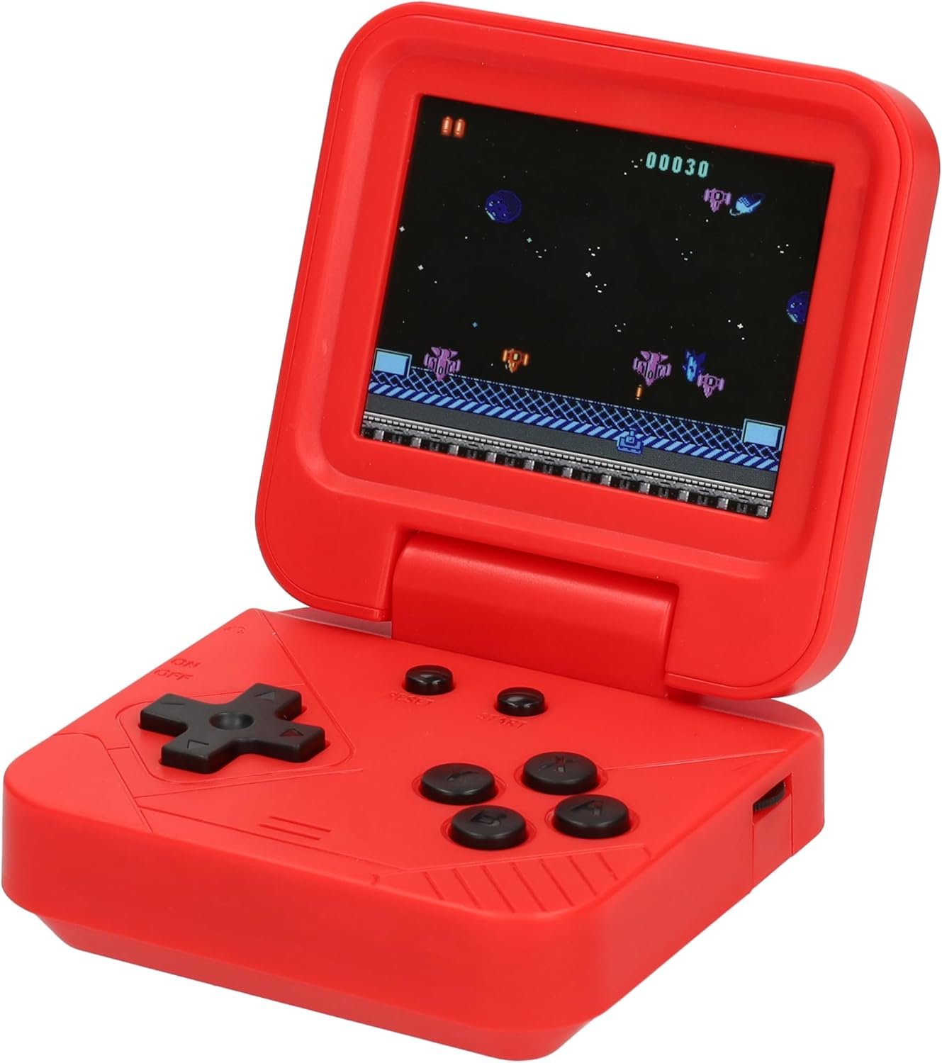 Silvergear® Consola de juegos portátil retro plegable en color rojo | 240 juegos clásicos | Consola de videojuegos compacta para niños y adultos | Pantalla a color de 2,8 pulgadas - Imagen 8