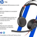Poly Blackwire 5220 wired headset - Flexible boom microphone with noise cancellation - Ergonomic design - Connection to PC/Mac or mobile phone via USB-C, USB-A or 3.5mm jack - Image 4