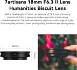 7artisans 18mm F6.3 Ultra Thin APS-C Lens for MFT M4/3 Mirrorless Compact Cameras for Panasonic GF1 GF2 GF3 GF5 GF6 GF7 GF8 GF9 G1 G2 G3 G4 G5 G6 G85 GH1 GH4 GH5 - Imagen 3