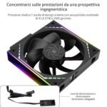 TR -TL-M12QR CPU 120mm Clomber Fan, PWM Connector Silent Computer Cooling with S-FDB Bearing, PC Fan with Argb Mirror Luminous Effect, Low Noise - Image 5