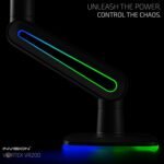 Invision VORTEX Soporte Brazo Monitor Gaming Pantallas 27 a 57 Pulgadas | Curvo y UltraWide | Alimentación USB de 5 V | Luces LED RGB Integradas con 14 Modos | Soporta Hasta 18 kg (VR200) - Imagen 3