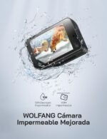 WOLFANG GA420 Sports Camera Dual Screen 4K 60FPS 24MP, 10M Body/40M Waterproof, WiFi Webcam Underwater Camcorder, Dual Microphone, Remote Control, EIS, 2x1350mAh Batteries, Accessories - Image 5