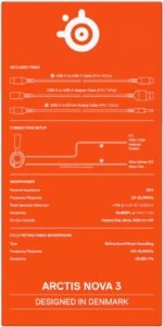 SteelSeries Arctis Nova 3 - Wired Gaming Headset Multisystem - Hi-Fi Controllers - 360° Spatial Audio - RGB Lights - Memory Foam Pads - Ultralight - PC, PS5, PS4, Switch - Imagen 17