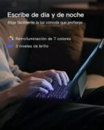 Inateck Neo Magic Magnetic Keyboard for Air 11'' 2024 M2, Easy Fit Keyboard for Air 6/5/4 Gen, iPad Pro 11 4/3/2/1 Gen, Floating Stand, Backlight 7 Colors, with Trackpad, KB09119 - Imagen 6