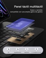 Inateck Neo Magic Magnetic Keyboard for Air 11'' 2024 M2, Easy Fit Keyboard for Air 6/5/4 Gen, iPad Pro 11 4/3/2/1 Gen, Floating Stand, Backlight 7 Colors, with Trackpad, KB09119 - Imagen 8