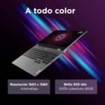 Lenovo LOQ Gen 9 – Gaming Laptop AI 15.6" FHD, 144 Hz (AMD Ryzen 5 7235HS, NVIDIA GeForce RTX 3050, 24 GB RAM, 512 GB SSD, Wi-Fi 6, No Operating System) Spanish QWERTY Keyboard – Grey - Imagen 6