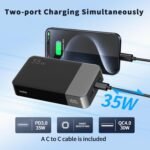 NOBIS Power Bank 20000 mAh, 35 W External Battery Fast Charging, PD3.0 QC4.0 Powerbank with 4 Outputs for MacBook, Phone 11 13 15 16 S23 S22, Airpods etc - Image 4