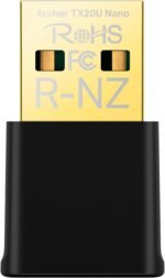 TP-Link Archer TX20U Nano | WiFi6 USB Adapter, AX1800 Dual Band, Lower Latency and Safer Network, Preloaded Controller, Plug and Play, Nano Design, Black - Image 3
