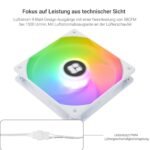 Thermalright TL-C12RW-S V2 CPU Fan 120mm Reverse Fan for Case Comes with ARGB Lighting, Silent PWM Fan for PC with 1500RPM Speed, CPU Fan White - Imagen 4
