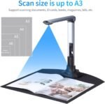 Document Camera Document Camera Scanner with Book Image, USB, Adjustable, Portable, High Speed, MAX.A3, HD, 10 Megapixel, for Classroom, Office, Library, Bank - Image 3