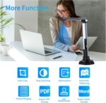 Document Camera Document Camera Scanner with Book Image, USB, Adjustable, Portable, High Speed, MAX.A3, HD, 10 Megapixel, for Classroom, Office, Library, Bank - Image 7