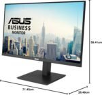 ASUS Business Monitor VA32UQSB 32" (31.5 inch, 4K UHD, IPS, HDR-10, DisplayPort, Dual HDMI, Stereo Speakers, Flicker-Free, Blue Light Filter, Ergonomic Design, Wall Mountable) - Image 8