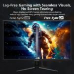 Z-Edge Gaming Monitor 27 Inches, QHD 2K(2560x1440) 180Hz, Fast IPS 1ms, 350 CD/m², 94% DCI-P3 HDR10, FreeSync, DP 180Hz/HDMI 144Hz, VESA Compatible, Black - Imagen 6