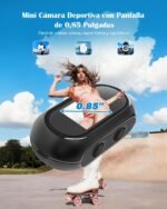 Sports Camera, 1080P HD, Mini Action Video Camera 120° Camera Helmet Motorcycle Bike Camcorder with Night Vision Screen, Magnetic Mounting Various Accessories for Sports and Activities - Imagen 4