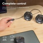 Trust Polo Speakers PC 2.0 Compact 8W (4W RMS), 3.5mm Audio Jack Connection, USB Power, Volume Control, Small Speaker, Speakers for Laptop, Computer - Black - Image 4