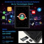 HOTWAV R8 Rugged Tablet – 10.1 Inch HD+ Screen Waterproof Tablet, 12 + 128GB/1TB TF Tablet Android 14, 10800 mAh Tablets Robust, 13MP Camera, Octa-Core/IP68 & IP69K/Dual SIM 4G/WLAN 5/GPS/OTG - Image 4